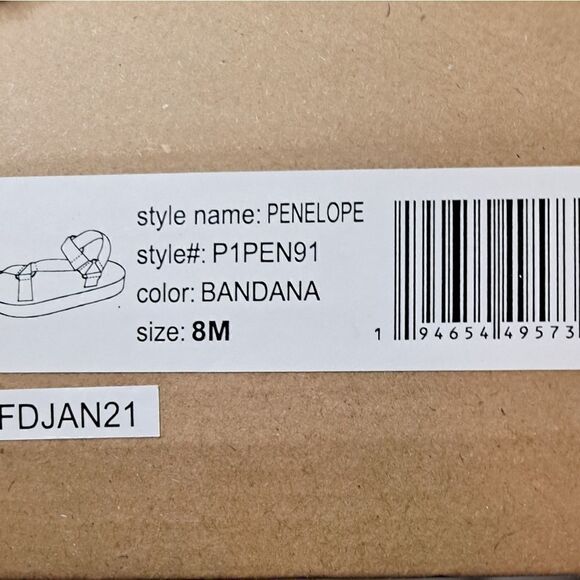 Portland Boot Co. Penelope Sport Sandal Rubber Sole Bandana Red White Bl… - Picture 5 of 5